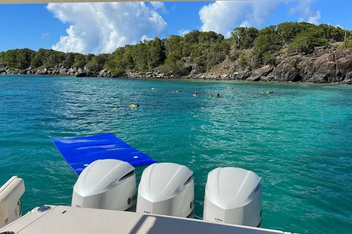 a small boat in a body of water