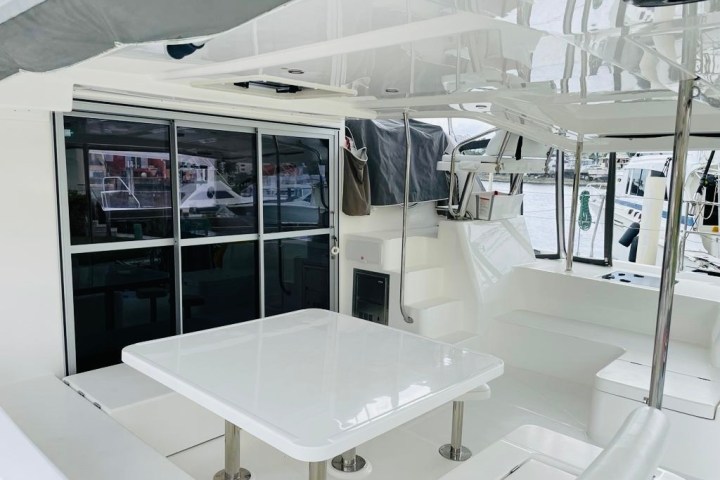 a glass display case